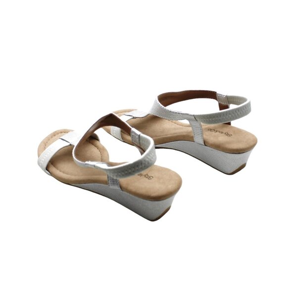 Style & Co Silver Wedge Sandals - Picture 7 of 8